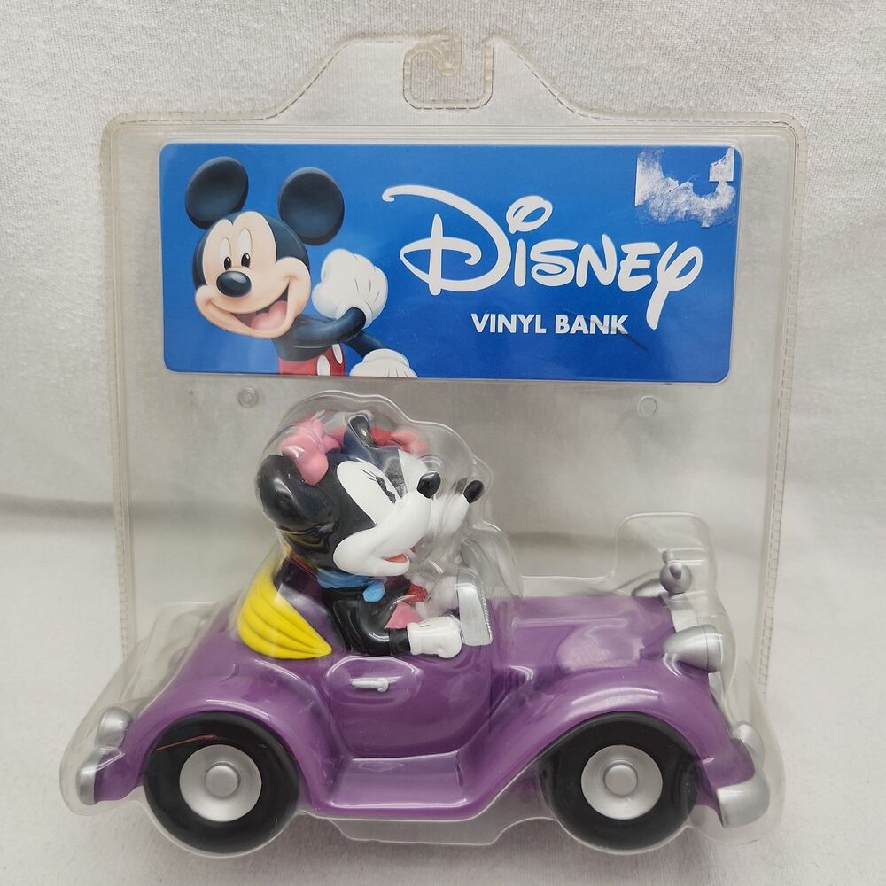 Bank Disney Mickey & Minnie Mouse Purple Car Vinyl Enesco Disney Collection NEW